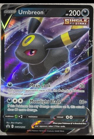 NM Ultra Rare Umbreon V SWSH Pokemon card