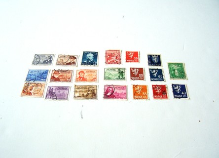 Norway Postage Stamps used set of 20