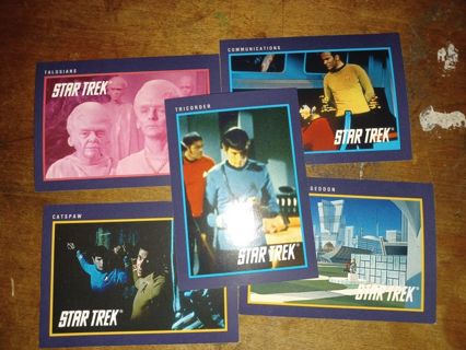 Lot of 5 star trek trading cards