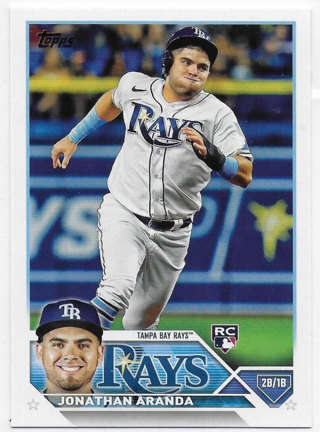 2023 Topps #154 Jonathan Aranda RC - Tampa Bay Rays