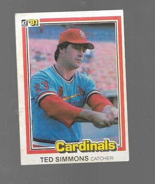 1981 DONRUSS TED SIMMONS #308