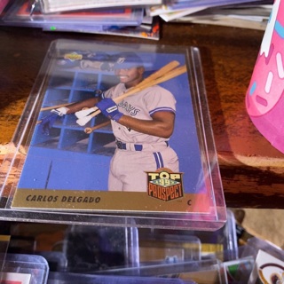 1993 upper deck top prospect Carlos Delgado baseball card 