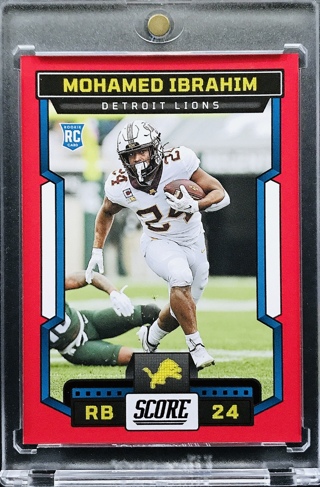 Mohamed Ibrahim RC - 2023 Score Red #328 - Detroit Lions [AA123]