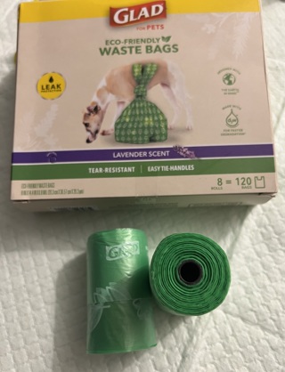 2 Rolls 15 Lavender Scented 12" x 9" Leak-Proof Bags. For Pet, Diaper Waste, Smelly Trash, etc