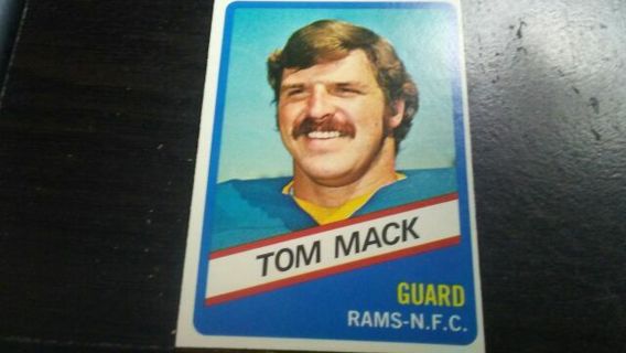 RARE ORIGINAL 1976 TOPPS WONDER BREAD ALL STAR SERIES TOM MACK LOS ANGELES RAMS FOOTBALL CARD# 10