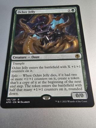 Magic the gathering mtg Ochre Jelly rare card Forgotten Realms