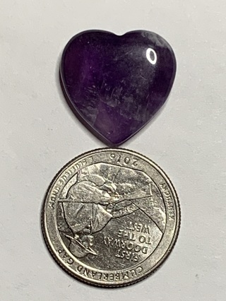 ✿HEALING STONE~#2~AMETHYST~HEART-SHAPED~FREE SHIPPING✿