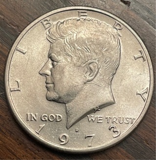 1973 D Kennedy Half Dollar Brilliant Uncirculated 