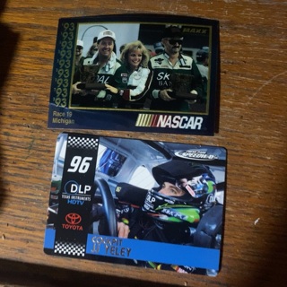 Two NASCAR trading cards