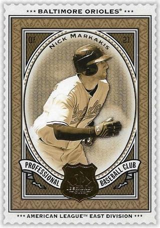 2009 SP LEGENDARY CUTS NICK MARKAKIS CARD