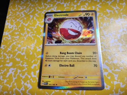 Pokemon Electrode 101/165 holo rare