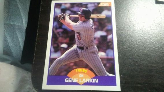 1989 SCORE GENE LARKIN MINNESOTA TWINS BASEBALL CARD# 280