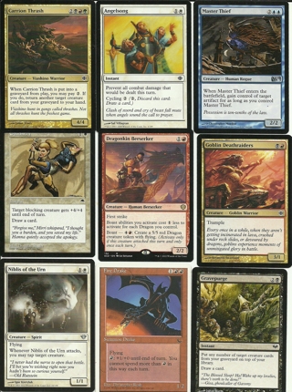 Memorial Day: 9 Card Magic the Gathering Vintage 1995 and Newer MTG Cards