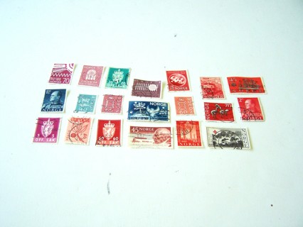 Norway Postage Stamps used set of 20