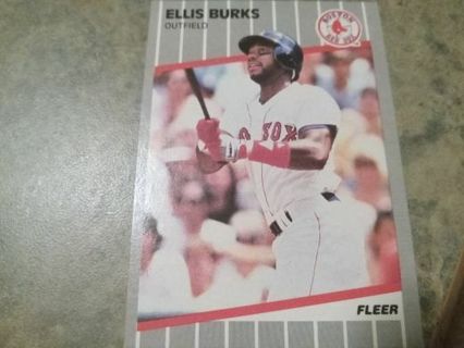 1989 FLEER ELLIS BURKS BOSTON RED SOX BASEBALL CARD# 83