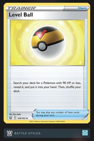 2021 Pokémon "Level Ball" #129/163 Card