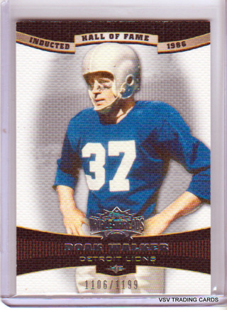 Doak Walker, 2006 Topps Triple Threads Hall of Fame Card #77, Detroit Lions, 11106/1199, (LBC)