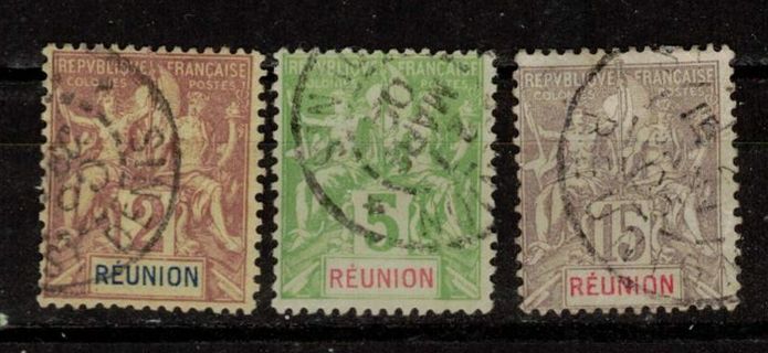 Reunion Stamps 1892-1905