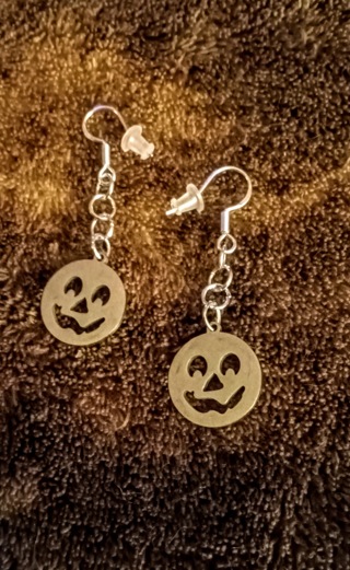 Jack o lantern earrings