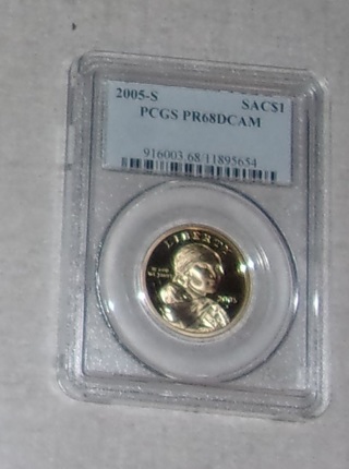 PCGS 2005-S  PR68 DCAM Sacagawea Golden Dollar