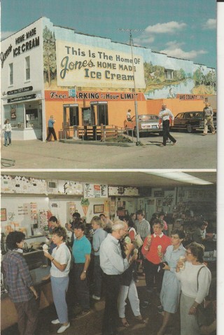 Vintage Unused Postcard: f: Jones Homemade Ice Cream Cone, Baldwin, MI
