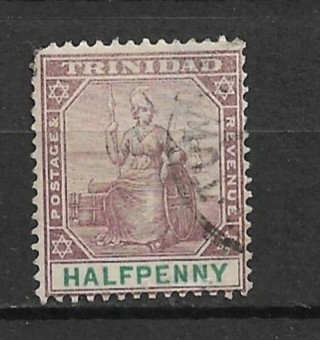 1896 Trinidad Sc74 ½p Britania used