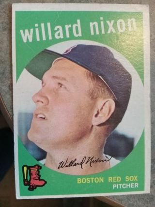 1959 T.C.G. WILLARD NIXON BOSTON RED SOX BASEBALL CARD# 361