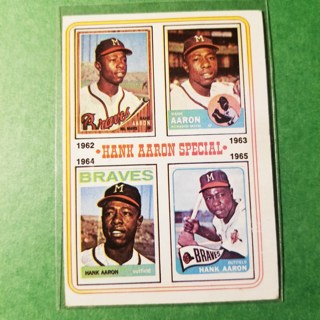 1974 - TOPPS BASEBALL CARD NO. 4 -  HANK AARON SPECIAL - NRMT+