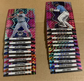 20 Pink Camo Mosaic Baseball Cards