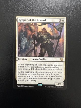 Keeper of the Accord Magic the Gathering MTG CMR Rare Card