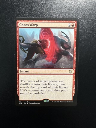 Chaos Warp MTG Magic the Gathering AFC Rare Card