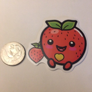 Strawberry sticker read description before bidding 