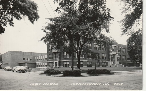 Vintage Used Postcard: C: High School, Washington, Iowa