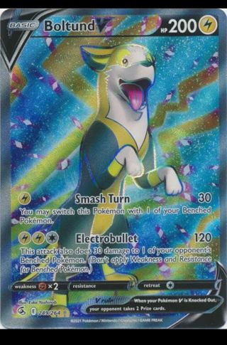 NM Ultra Rare Textured Full Art Boltund V Pokemon card TCG SWSH