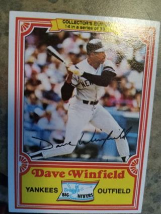 1981 RARE DRAKES BIG HITTERS DAVE WINFIELD NEW YORK YANKEES COLLECTORS EDITION BASEBALL CARD# 14