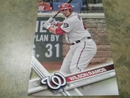 2017 TOPPS WILSON RAMOS WASHINGTON NATIONALS BASEBALL CARD# 191