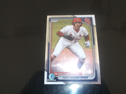 mlb 2024 Bowman  Chrome Prospect   Travis Honeyman    card  #  bcp- 46   St. Louis Cardinals