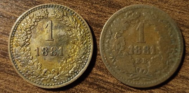 1881 Austria Hungary Old Coins Full bold dates!