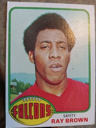 1976 TOPPS RAY BROWN ATLANTA FALCONS FOOTBALL CARD# 307