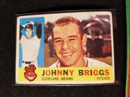 1960 - TOPPS EXMT - NRMT BASEBALL - CARD NO. 376 -  JOHNNY BRIGGS - INDIANS