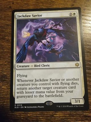 Magic the gathering mtg Jackdaw Savior rare card Bloomburrow