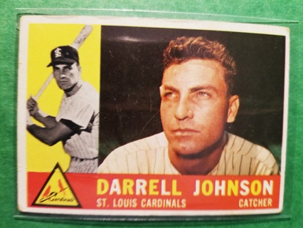 1960 - TOPPS EXMT - NRMT BASEBALL - CARD NO. 263 - DARRELL JOHNSON - CARDINALS