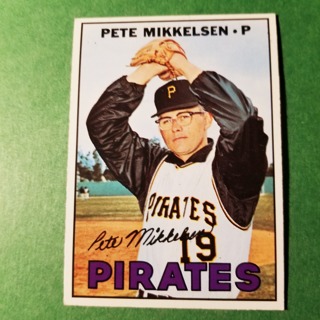 1967 - TOPPS BASEBALL CARD NO. 425 - PETE MIKKELSEN - PIRATES - EXMT/NRMT/MT. - READ