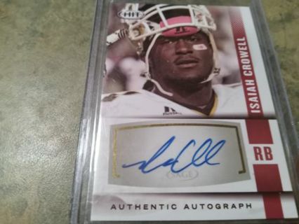 2014 SAGE AUTHENTIC AUTOGRAPH ISAIAH CROWELL ALABAMA STATE FOOTBALL CARD # A41