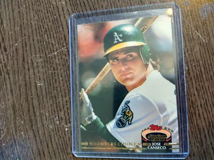 Jose Canseco Topps Stadium Club Members Choice 1992