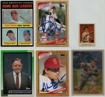 2 Baseball autographs + 4 bonus cards