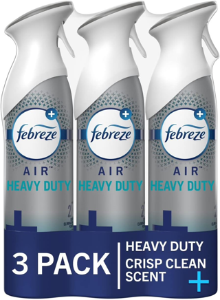 (3) Febreze Air Freshener Spray & Deodorizer Odor Fighter Spray For Strong Odors, Heavy Duty, 8.8 Oz