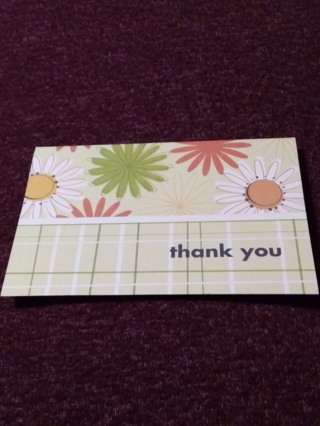 Floral Notecard - thank you