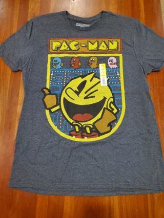 VINTAGE STYLE PAC-MAN PACMAN Video Game T-Shirt Large NEW NWT