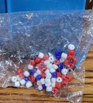 Baggie of small plastic beads